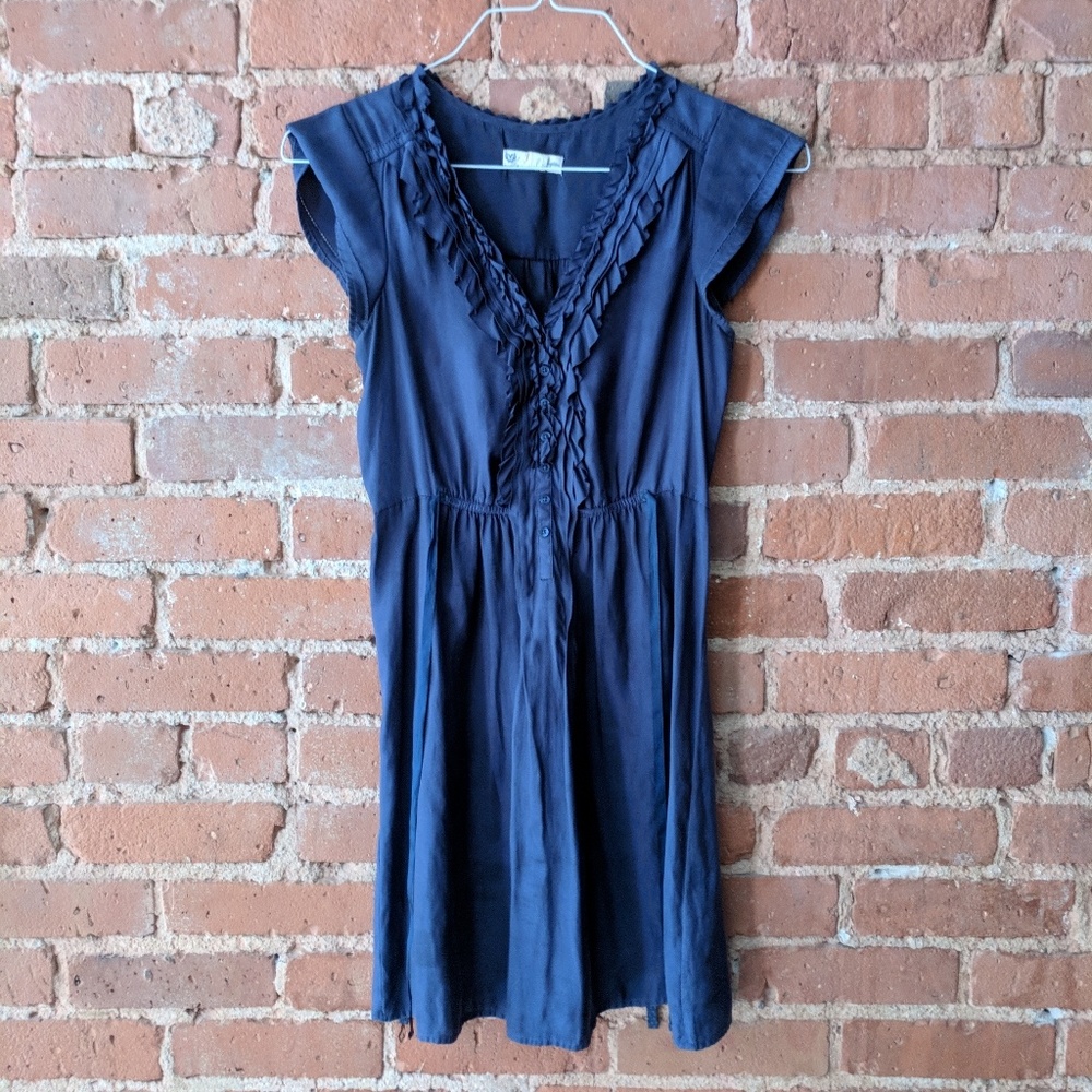 Silky blue mini dress